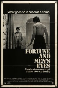9y318 FORTUNE & MEN'S EYES style B 1sh 1971 Wendell Burton, what goes on in prison is a crime!