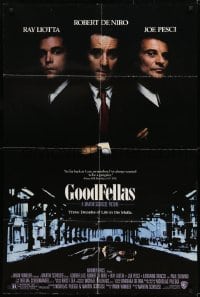 9y354 GOODFELLAS 1sh 1990 Robert De Niro, Joe Pesci, Ray Liotta, Martin Scorsese classic!