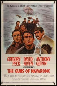 9y372 GUNS OF NAVARONE 1sh 1961 Gregory Peck, David Niven & Anthony Quinn by Howard Terpning!