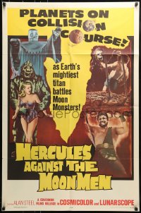 9y393 HERCULES AGAINST THE MOON MEN 1sh 1965 Earth's mightiest man Sergio Ciani vs monsters!