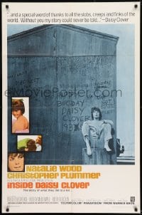 9y430 INSIDE DAISY CLOVER 1sh 1966 great image of bad girl Natalie Wood, Christopher Plummer!