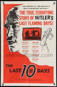 9y484 LAST 10 DAYS 1sh 1956 G.W. Pabst's terrifying story of Hitler's last flaming days!