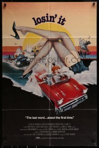 9y526 LOSIN' IT int'l 1sh 1983 young Tom Cruise, cool different sexy artwork of legs & car!