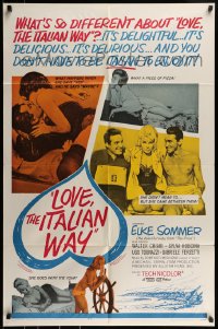 9y530 LOVE THE ITALIAN WAY 1sh 1964 Femmine di Lusso, Elke Sommer, Walter Chiari, Ugo Tognazzi