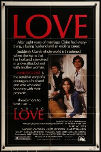 9y541 MAKING LOVE 1sh 1982 Arthur Hiller, Michael Ontkean, Kate Jackson, Harry Hamlin!