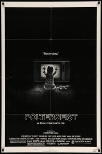 9y674 POLTERGEIST style B 1sh 1982 Tobe Hooper & Steven Spielberg, the first real ghost story!