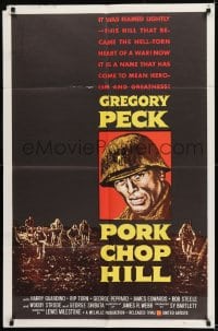 9y675 PORK CHOP HILL 1sh 1959 Gustav Rehberger art of Korean War soldier Gregory Peck!