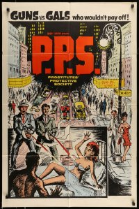 9y690 PROSTITUTES' PROTECTIVE SOCIETY 1sh 1966 Barry Mahon, guns vs gals who wouldn't pay off!