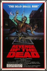 9y718 REVENGE OF THE DEAD 1sh 1984 Pupi Avati's Zeder, cool zombie artwork, the dead shall rise!