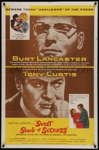 9y838 SWEET SMELL OF SUCCESS 1sh 1957 Burt Lancaster as J.J. Hunsecker, Tony Curtis as Sidney Falco!