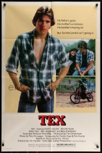 9y858 TEX 1sh 1982 young Matt Dillon, Meg Tilly & Emilio Estevez, from S.E. Hinton's novel!