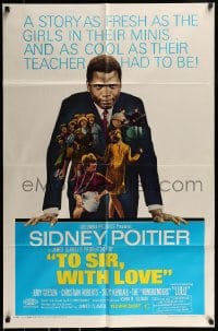 9y886 TO SIR, WITH LOVE 1sh 1967 Sidney Poitier, Geeson, directed by James Clavell!