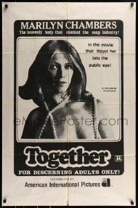 9y887 TOGETHER 1sh 1972 sexy Marilyn Chambers in a different kind of love story!