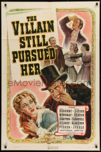 9y931 VILLAIN STILL PURSUED HER 1sh 1940 Hugh Herbert, Anita Louise, Buster Keaton, wacky!