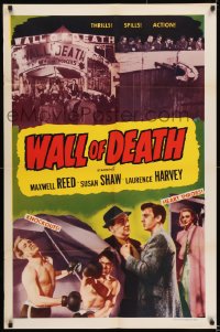 9y942 WALL OF DEATH 1sh 1952 knockouts, heart throbs, cool boxing & motorcycle stuntman images!