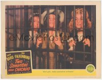 9z003 2 SENORITAS FROM CHICAGO LC 1943 Jinx Falkenburg, Ann Savage & Joan Davis in jail!