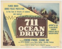 9z006 711 OCEAN DRIVE TC 1950 Edmond O'Brien, Joanne Dru, filmed under armed police protection!