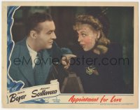9z041 APPOINTMENT FOR LOVE LC 1941 close up of Charles Boyer & pretty surprised Margaret Sullavan!
