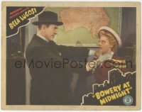 9z102 BOWERY AT MIDNIGHT LC 1942 close up of Bela Lugosi grabbing scared Wanda McKay by map!