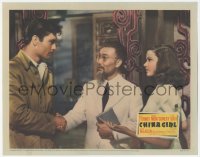 9z152 CHINA GIRL LC 1942 Gene Tierney watches George Montgomery shake hands with Philip Ahn!