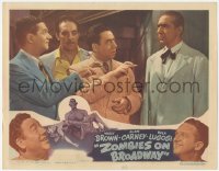 9z998 ZOMBIES ON BROADWAY LC 1944 Wally Brown & Alan Carney cross fingers at Bela Lugosi, rare!