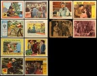 1a336 LOT OF 12 COWBOY WESTERN LOBBY CARDS 1940s-1950s great scenes from a variety of movies!
