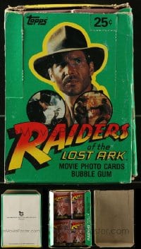 1a489 LOT OF 1 COMPLETE BOX OF RAIDERS OF THE LOST ARK COLLECTIBLE BUBBLE GUM MOVIE PHOTO CARDS 1981