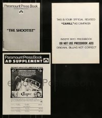 1a382 LOT OF 1 CUT PRESSBOOK AND 2 UNCUT PRESSBOOK SUPPLEMENTS 1970s cool movie advertising!