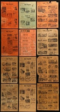 1a111 LOT OF 12 LOCAL THEATER HERALDS 1940s-1950s advertising a variety of different movies!