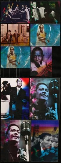 1a139 LOT OF 10 COLOR REPRO PHOTOS 1980s Al Jolson, Frank Sinatra & African American performers!