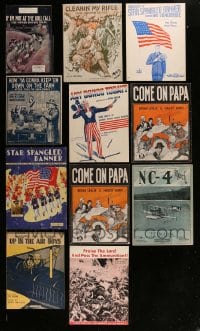 1a187 LOT OF 11 WAR SHEET MUSIC 1910s-1940s great songs from a variety of different movies!