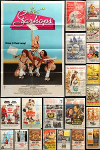1a196 LOT OF 102 FOLDED ONE-SHEETS 1950s-1980s great images from a variety of different movies!