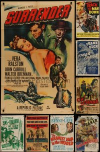 1a266 LOT OF 11 FOLDED ONE-SHEETS 1930s-1950s great images from a variety of different movies!