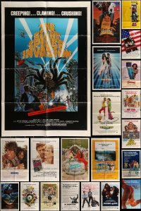 1a195 LOT OF 103 FOLDED ONE-SHEETS 1970s-1980s great images from a variety of different movies!