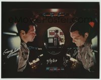 1b305 2001: A SPACE ODYSSEY signed color 11x14 REPRO still 2001 by Gary Lockwood AND Keir Dullea!