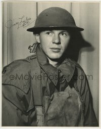 1b195 JAMES LYDON signed deluxe 10.75x13.75 still 1940s in army uniform & helmet by Alex Kahle!