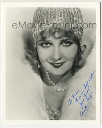 1b778 ANITA PAGE signed 8x10 REPRO still 1980s glamorous portrait in sparkling hat & fur coat!