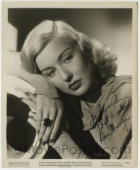 1b325 ANN SAVAGE signed 8.25x10 still 1947 beautiful portrait when she made Jungle Flight!