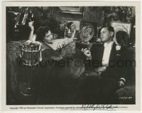 1b357 BILLY WILDER signed 8x10 still 1950 on a great scene with Swanson & Holden from Sunset Blvd!