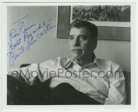 1b793 BURT LANCASTER signed 8x10 REPRO still 1980s great seated close up late in his career!