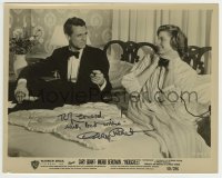 1b366 CARY GRANT signed 8x10.25 still 1958 close up with pretty Ingrid Bergman from Indiscreet!