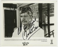 1b369 CHARLES BRONSON signed 8x10 still 1984 head & shoulders close up in The Evil That Men Do!