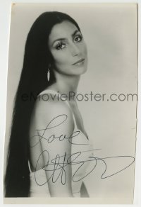 1b375 CHER signed 6.5x10 still 1970s sexy youthful portrait of the famous singer!