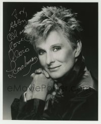 1b813 CLORIS LEACHMAN signed 8x10 REPRO still 1990s great head & shoulders portrait with short hair!