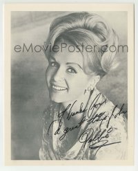 1b828 DEBBIE REYNOLDS signed 8x10 REPRO still 1980s thanking John for a great time they had!