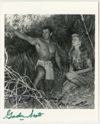 1b860 GORDON SCOTT/IRISH MCCALLA signed 8x10 REPRO still 1993 Tarzan & Sheena publicity photo!