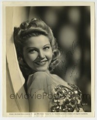 1b435 GRACE MCDONALD signed 8x10 still 1942 sexy close up smiling portrait in sequined blouse!
