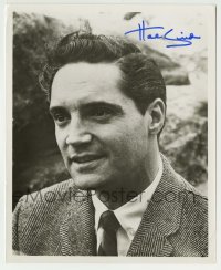 1b441 HAL LINDEN signed 8x10 still 1960s great head & shoulders portrait wearing suit & tie!