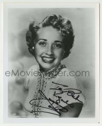 1b875 JANE POWELL signed 8x10 REPRO still 1980s great close up of the pretty actress smiling!
