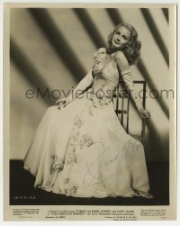 1b465 JANET BLAIR signed 8x10 still 1946 full-length in beautiful dress from The Fabulous Dorseys!